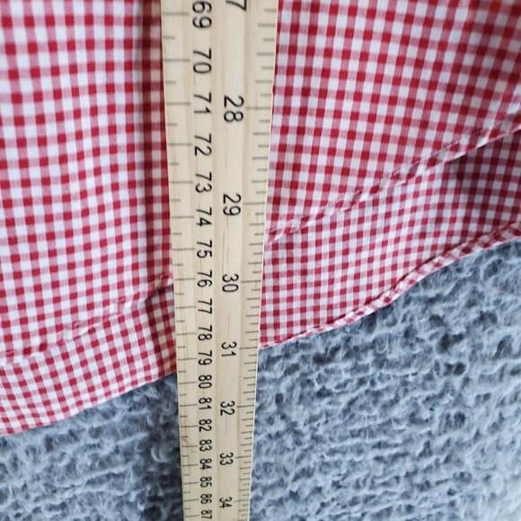 Lauren Ralph Lauren Shirt Mens 16.5 32/33 Red White Check Button-Up Non-Iron - Picture 3 of 7